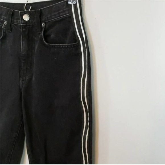 Y2K side zip reflective distressed jeans - Picture 4 of 10